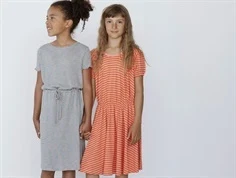 Mads Nørgaard shell pink/puffin's bill stribet kjole Dalia